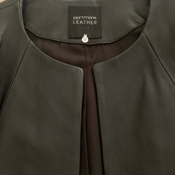 Portman’s For Love Alone black leather jacket size 14 - Picture 5 of 5